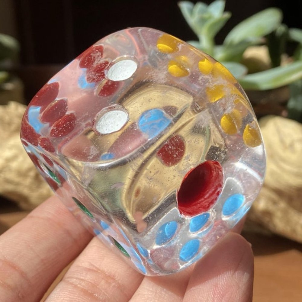 Clear Quarts Dice - Picture 2 of 2